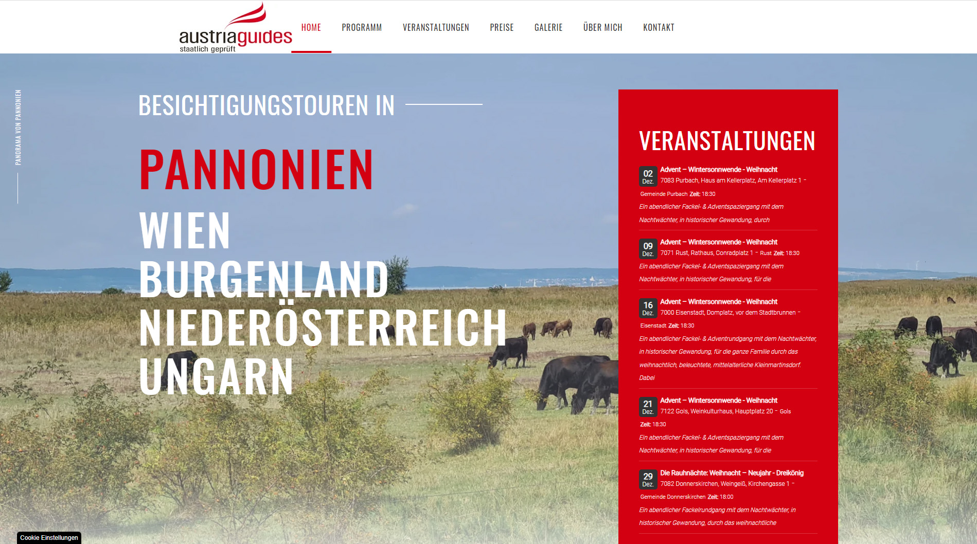 Referenz UMV, Webseite + Buchungsplattform